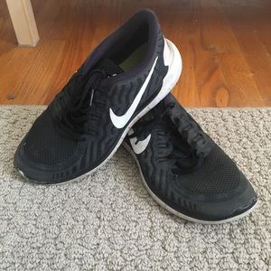 worn nike running shoes